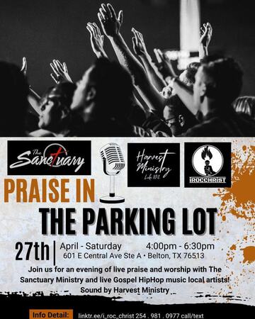 Event flyer: Praise in the Parking Lot