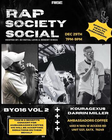 Event flyer: Rap Society Social
