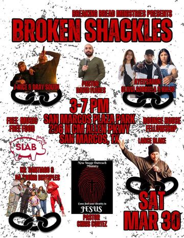 Event flyer: Broken Shackles